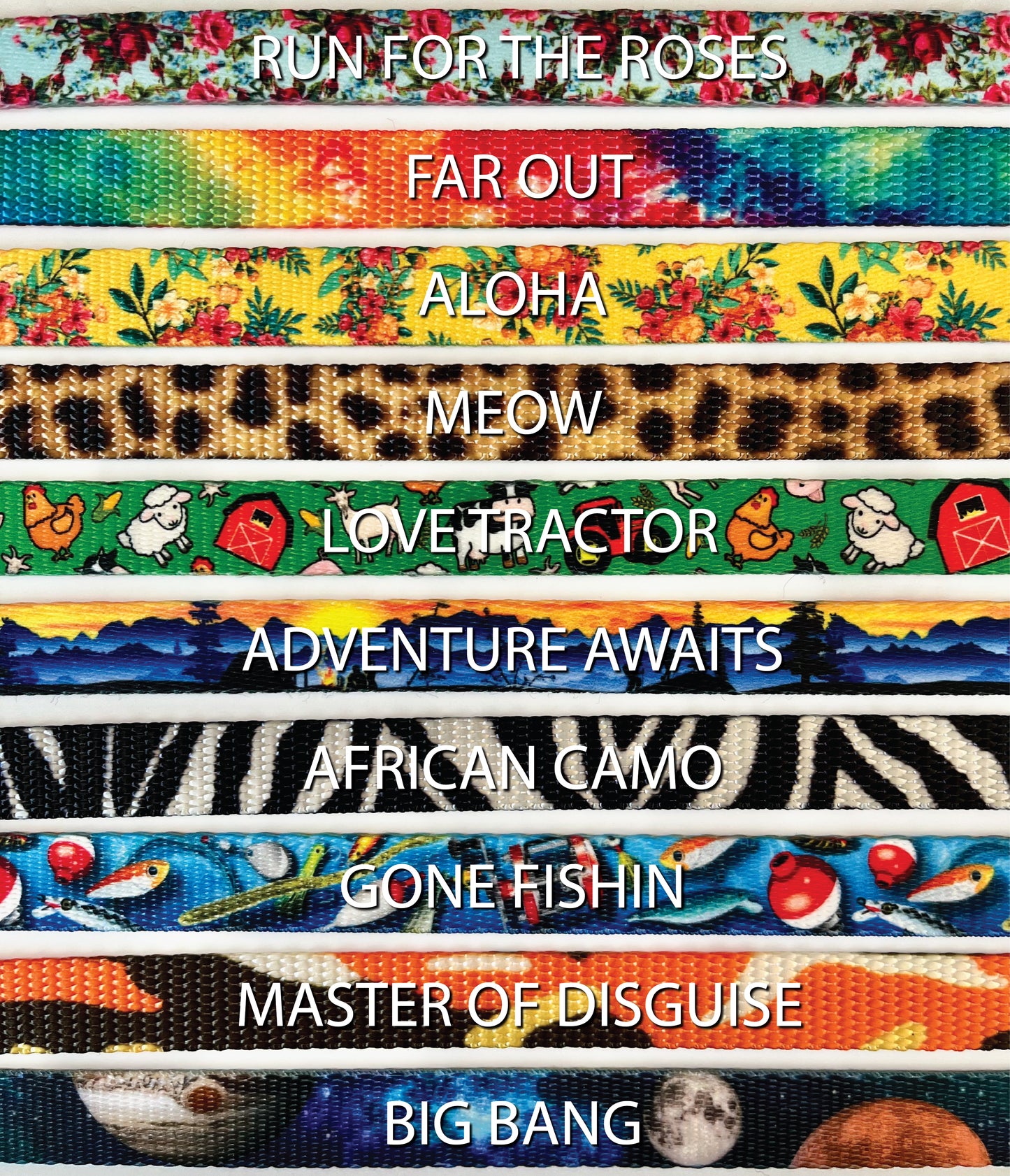 Small Harnesses (made with 5/8 in. heavy duty poly blend webbing)
